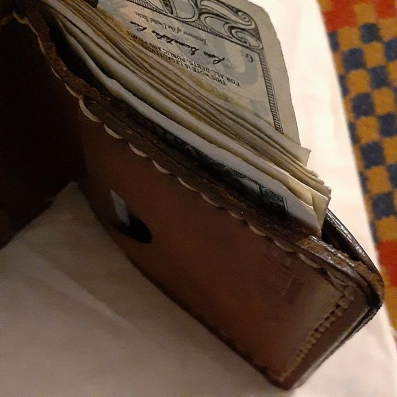 STOWE PROVISIONS - 'Peace' Mens Bifold BI-Fold Wallet Tough, Full Grain Leather - Picture 8 of 8